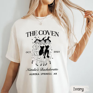 Personalized Goth Bachelorette Halloween Party T-Shirt