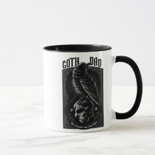 Personalized Goth Dad, Raven & Skull Mug