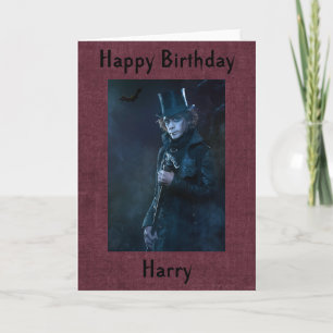 Personalized Gothic Birthday Card