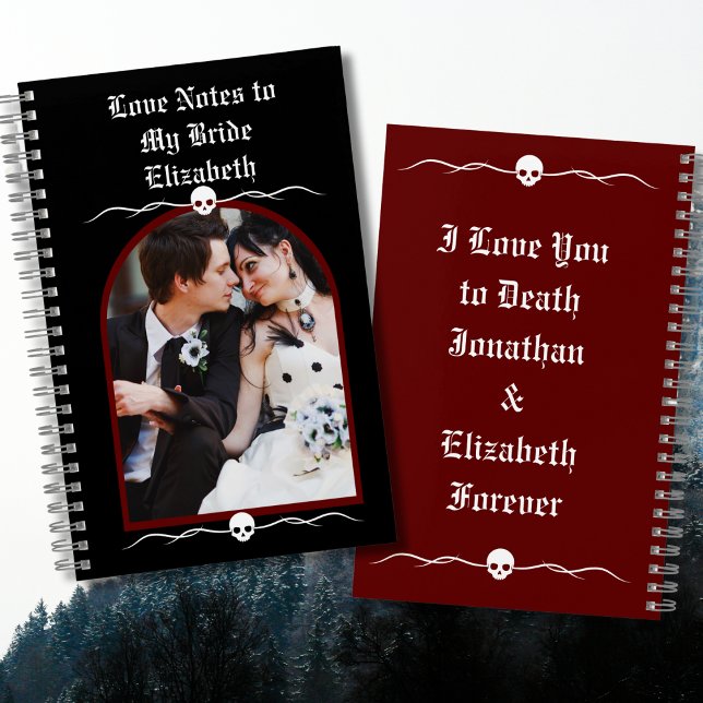 Personalized Gothic Dark Romance Love Notes Photo  Notebook (Creator Uploaded)