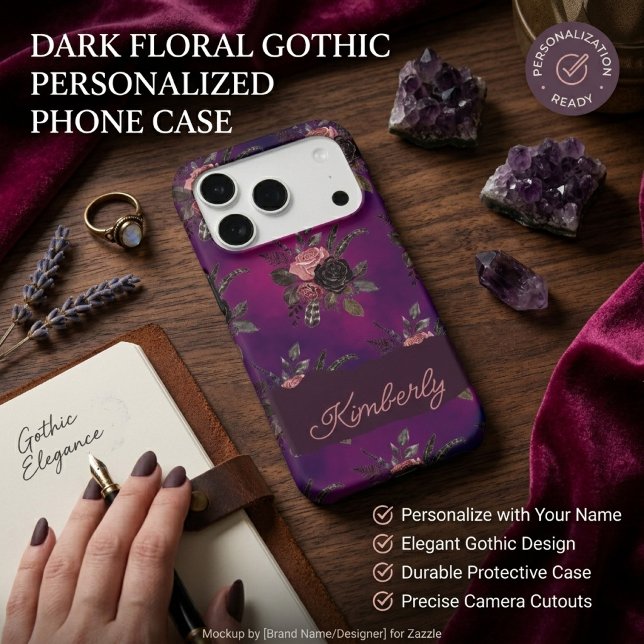 Personalized Gothic Floral  Custom name (Creator Uploaded)