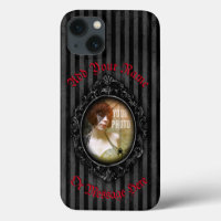 Personalized Gothic Frame With Spider iPhone Case