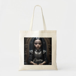 Personalized Gothic Girl Haunting Ai Art Halloween Tote Bag