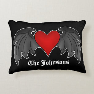 Personalized Gothic heart Accent Pillow