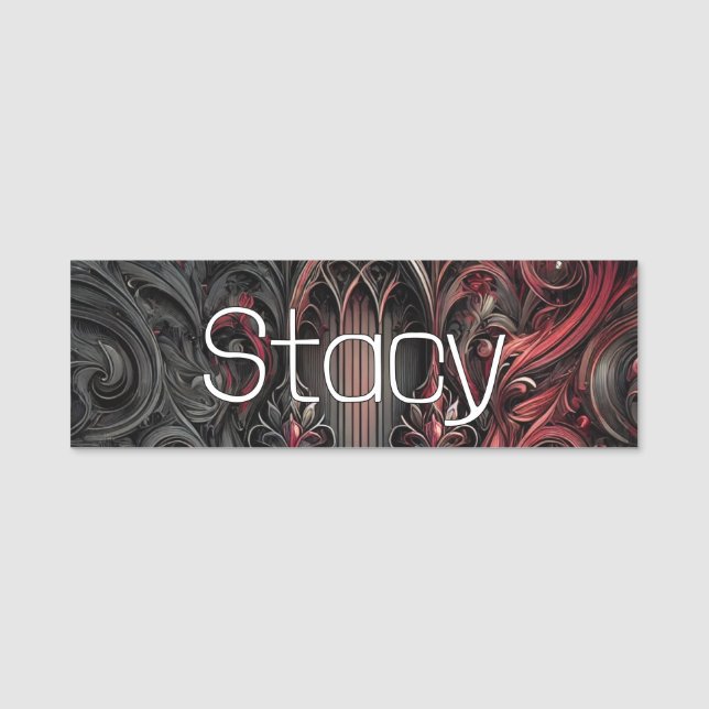 Personalized Gothic Name Tag (Front)