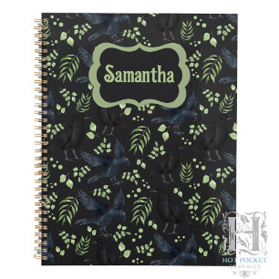 Personalized Gothic Ravens Black Planner