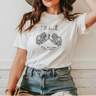 Personalized Gothic Wedding Till Death T-Shirt