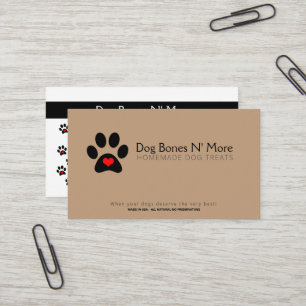 Personalized Gourmet Dog Treats Bakery Busines Business Card