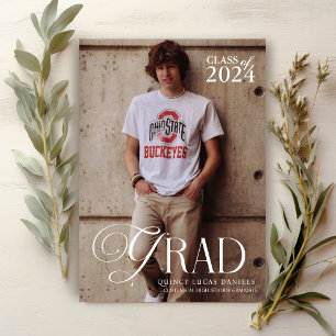 Personalized Grad Photo - Casual Modern Graduation Invitation