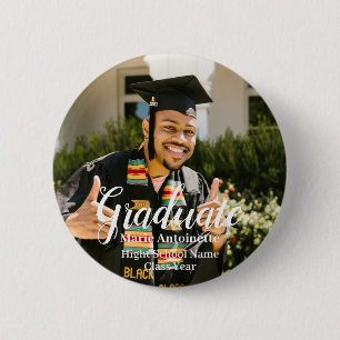 Personalized Grad Simple Photo 2 Inch Round Button