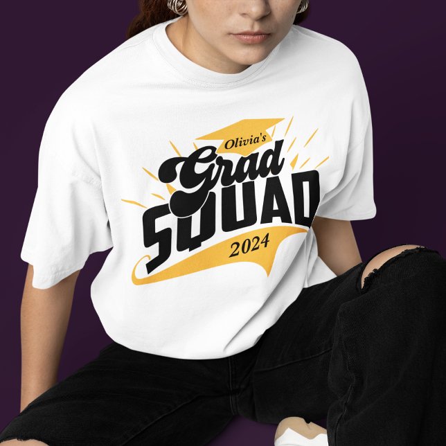 Personalized Grad Squad Matching Family Graduation T-Shirt (Creator Uploaded)