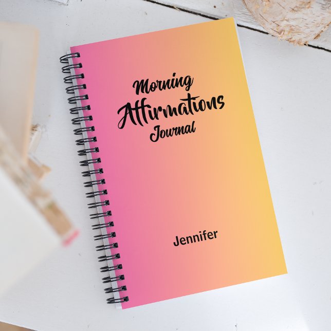 Personalized Gradient Morning Affirmations Journal (Creator Uploaded)