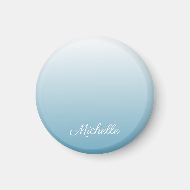 Personalized gradient ombre angel blue magnet (Front)