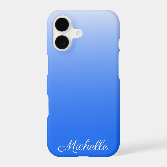 Personalized gradient ombre electric blue (Back)