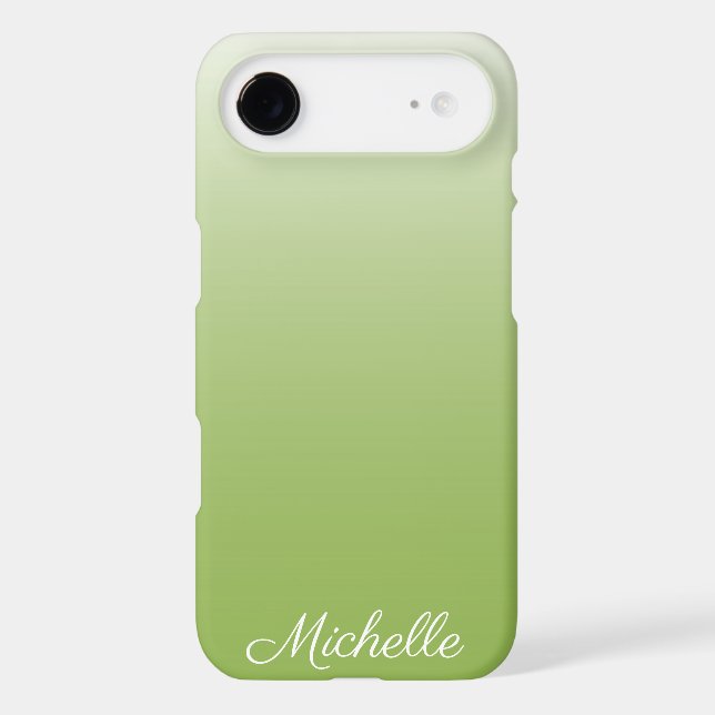 Personalized gradient ombre greenery green (Back)