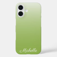 Personalized gradient ombre greenery green