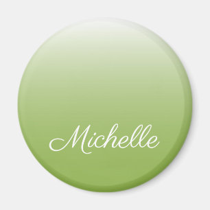 Personalized gradient ombre greenery green magnet