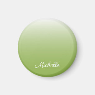 Personalized gradient ombre greenery green magnet