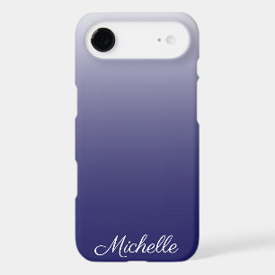 Personalized gradient ombre navy blue