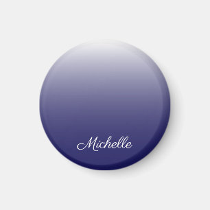 Personalized gradient ombre navy blue magnet