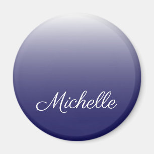 Personalized gradient ombre navy blue magnet