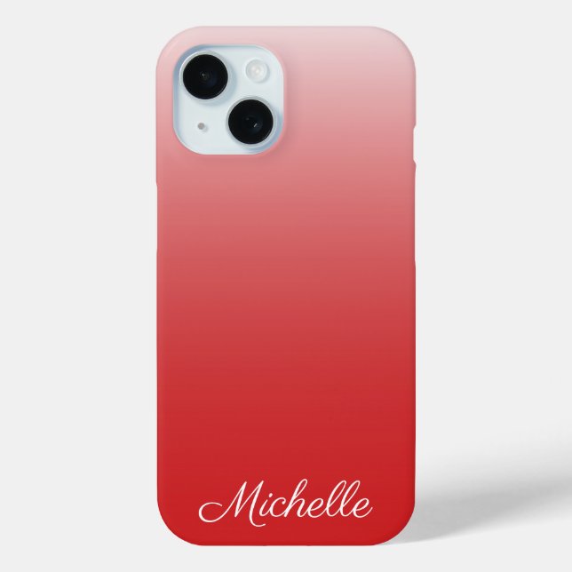 Personalized gradient ombre red Case-Mate iPhone c Case-Mate iPhone Case (Back)