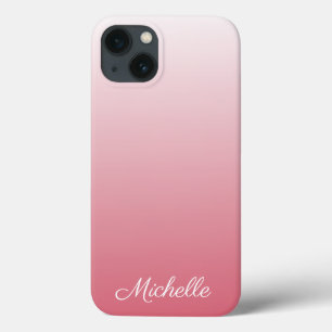 Personalized gradient ombre salmon pink Case-Mate iPhone 13 Case