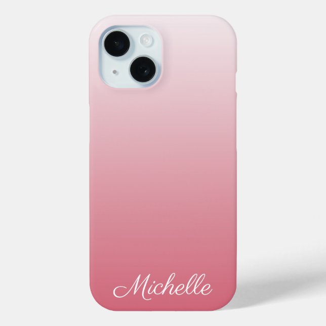 Personalized gradient ombre salmon pink Case-Mate  iPhone Case (Back)