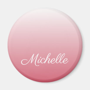 Personalized gradient ombre salmon pink magnet
