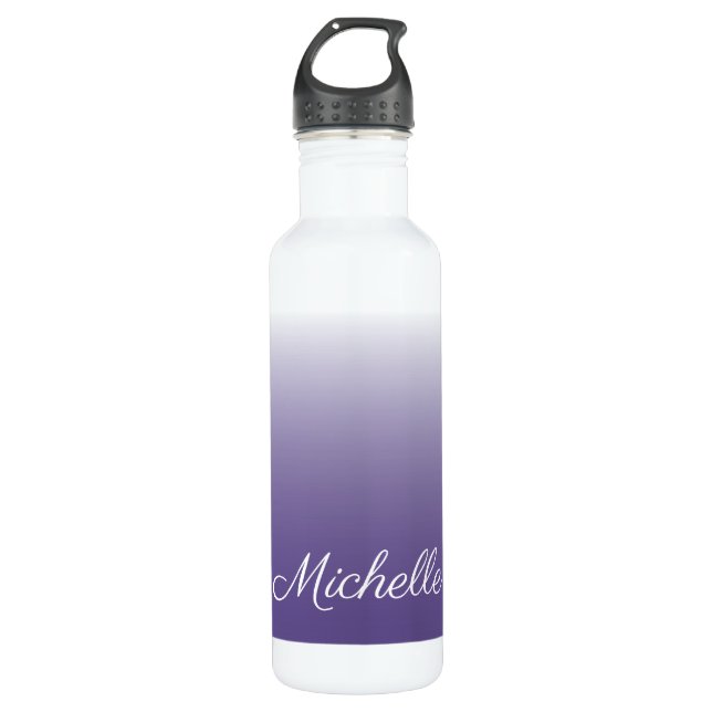 Personalized gradient ombre Ultra Violet 710 Ml Water Bottle (Front)