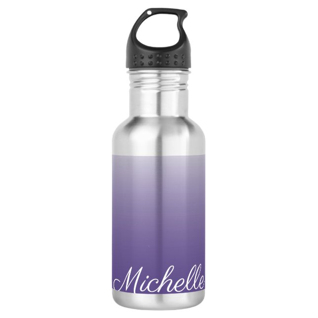Personalized gradient ombre Ultra Violet 710 Ml Water Bottle (Front)