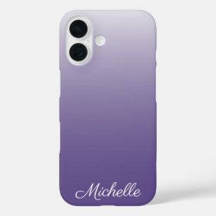 Personalized gradient ombre Ultra Violet iPhone 16 Case