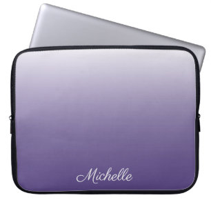 Personalized gradient ombre Ultra Violet Laptop Sleeve
