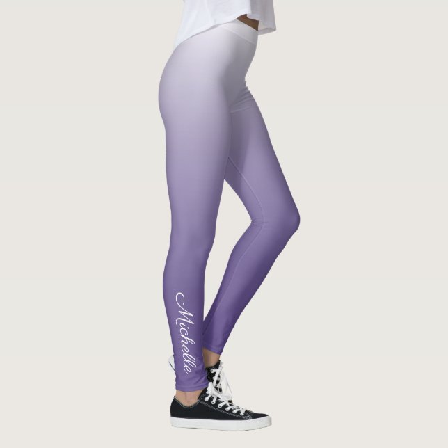 Personalized gradient ombre Ultra Violet Leggings (Right)