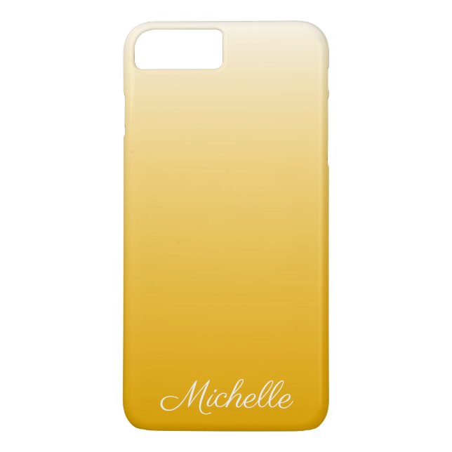 Personalized gradient ombre yellow Case-Mate iPhone case (Back)