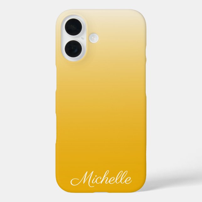 Personalized gradient ombre yellow Case-Mate iPhone case (Back)