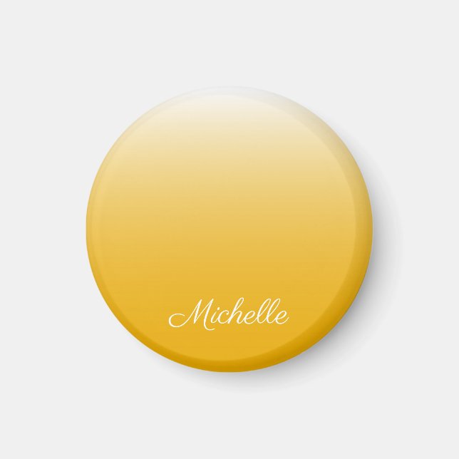 Personalized gradient ombre yellow magnet (Front)