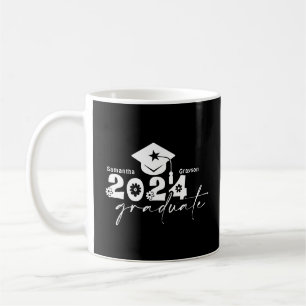 Personalized Graduate Class of 2024 Black/White Coffee Mug