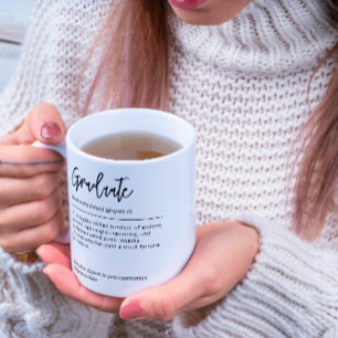 Personalized Graduate Definition Black And White  Coffee Mug