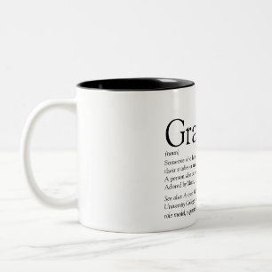 Personalized Graduate Definition Black And White Two-Tone Coffee Mug
