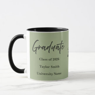 Personalized Graduate Mug – Elegant Script Style