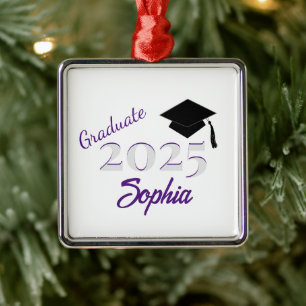 Personalized Graduate Ornament Purple