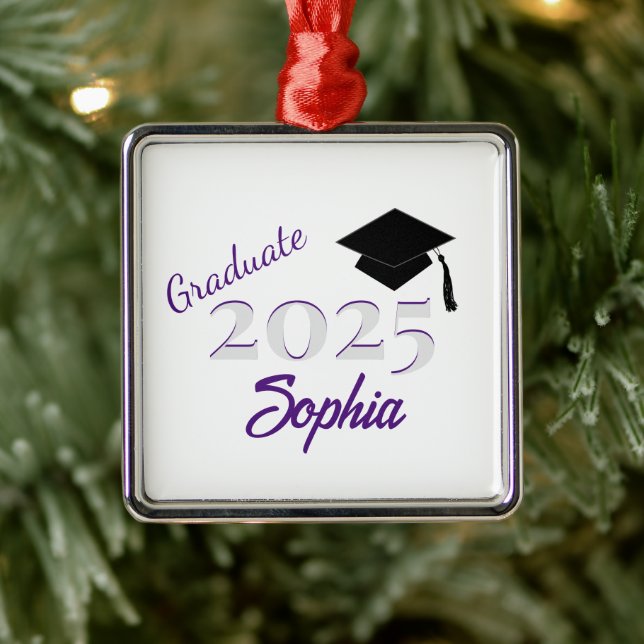 Personalized Graduate Ornament Purple (Tree)