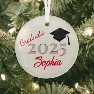 Personalized Graduate Ornament Red
