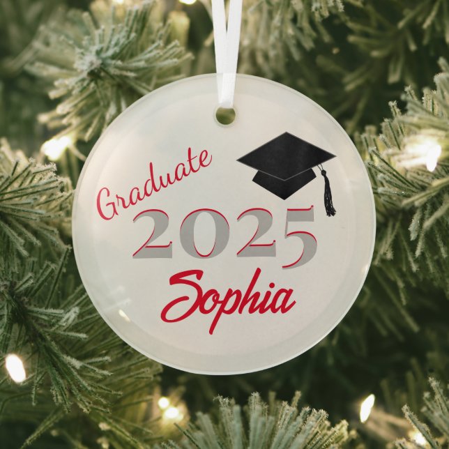Personalized Graduate Ornament Red (Insitu)