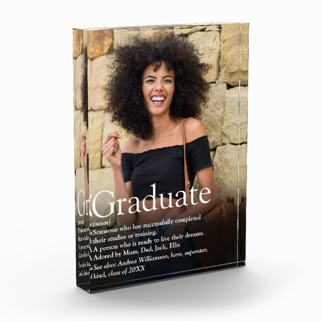 Personalized Graduate Photo Definition Quote Block (Left)