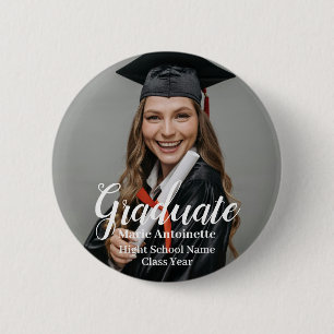 Personalized Graduate Photo Graduation  2 Inch Round Button
