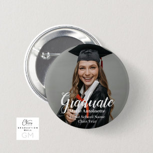 Personalized Graduate Photo Graduation  2 Inch Round Button
