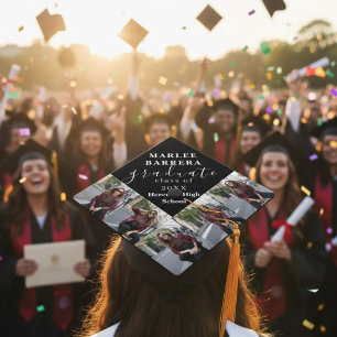 Personalized Graduate Photos Modern Graduation  Cap Topper