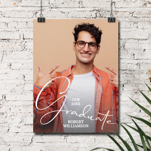 Personalized Graduate Script Photo Poster